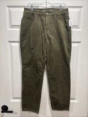 Old Navy Olive Straight-Leg Corduroy Pants